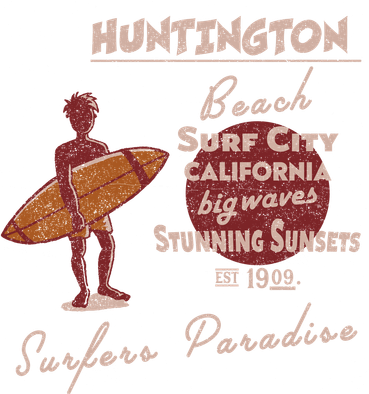Huntington Beach California Vintage Women's Hoodie