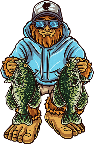 Crappie Fishing Bigfoot Panfishing Fishermen Backpack