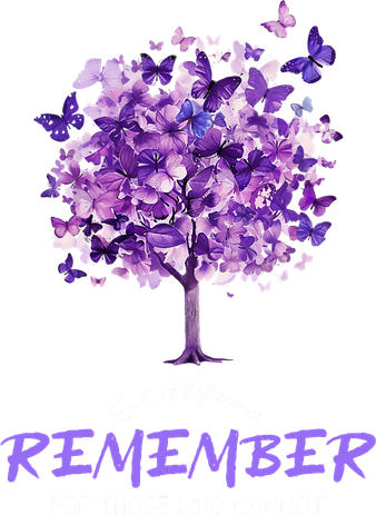 Alzheimers Awareness Purple Butterfly Ornament