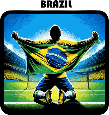 Cool Brazil National Soccer Team With Flag Women's T-Shirt