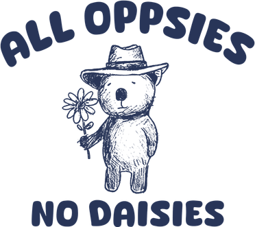 All Oopsies No Daisies Cute Bear Tote Bag