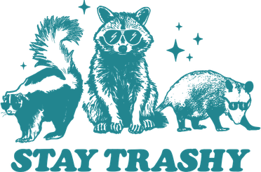 Stay Trashy Funny Raccoon Opossum Skunk Trash Panda Meme Kids T-Shirt