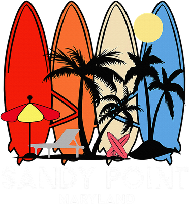 Maryland Sandy Point Retro Surfer Women's Hoodie