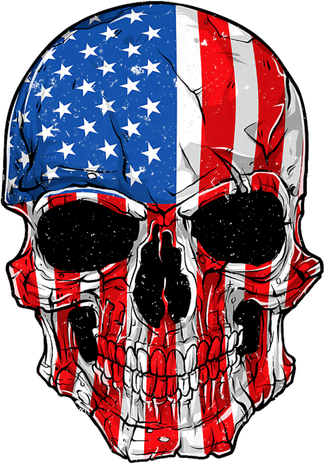 Skull American Flag 4th Of July Usa Gifts Women's Sweatshirt