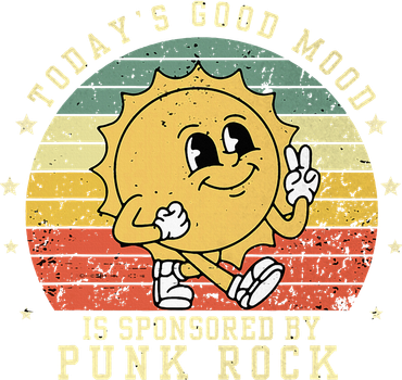 Funny Cute Retro Vintage Punk Rock TodayS Good Mood Sponsor Kids Sweatshirt