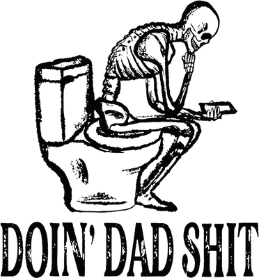 Doing Dad Shit Funny Skeleton Dad Joke Kids T-Shirt