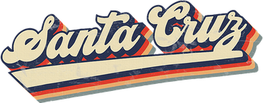 Retro Santa Cruz California Saying Surfer Button