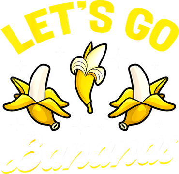 Banana Fruit Funny Lets Go Bananas Gift Ceramic Ornament