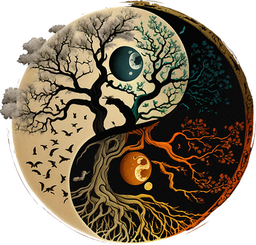 Spiritual Yin Yang Buddhist Tree Of Life Toddler Long Sleeve