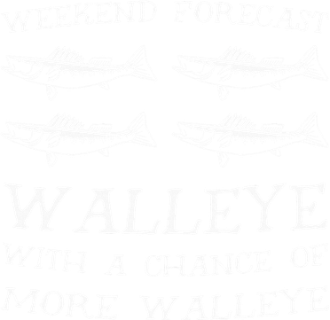 Weekend Forecast More Walleye Fish Women's V-Neck T-Shirt