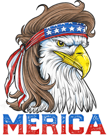 Merica Eagle Mullet 4th Of July American Flag Usa Toddler Hoodie