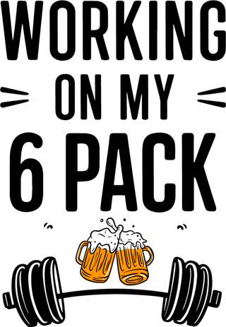 Working On My 6 Pack Beer Dad Funny Gymmer Kids T-Shirt
