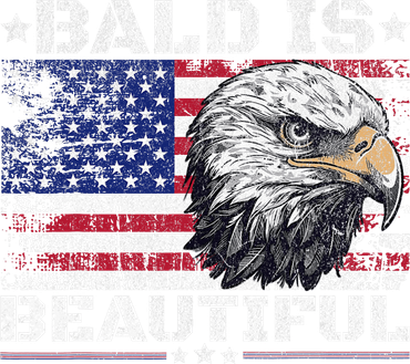 Bald Is Beautiful 4th Of July Independence Day America Eagle Women's Long Sleeve Shirt