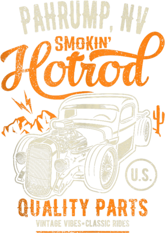 Pahrump Nevada Usa Hotrod Garage Car Distressed Design Women's Hoodie