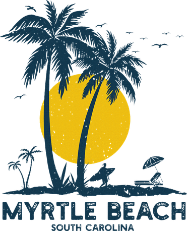 Family Vacation Retro Sunset South Carolina Myrtle Beach Doggie Tank
