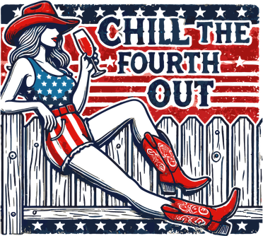 Chill The Fourth Out Funny 4th Of July Coaster