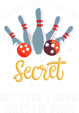 My Bowling Technique Is Top Secret Funny Bowling Bowler Kids Hoodie