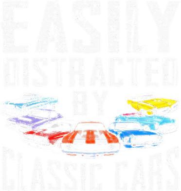 Easily Distracted By Classic Cars Kids Hoodie