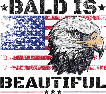 Bald Is Beautiful 4th Of July Independence Day America Eagle Women's Long Sleeve Shirt