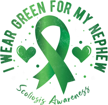I Wear Green For My Nephew Scoliosis Awareness Gift Women's Sweatshirt
