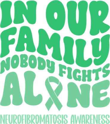 In Our Family Nobody Fights Alone Neurofibromatosis Gift Kids T-Shirt