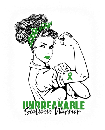 Scoliosis Warrior Unbreakable Bleached Scoliosis Awareness Gift Women's T-Shirt