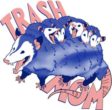 Trash Mom Trash Panda Racoon Meme Women's T-Shirt