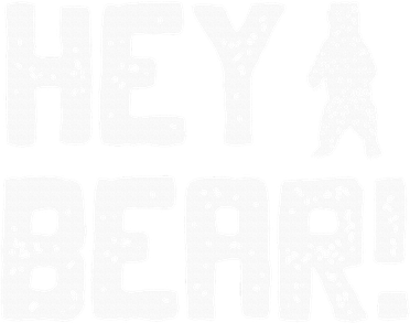 Hey Bear! Funny Hiking Outdoors Black Grizzly Bear Survival Sweatshirt