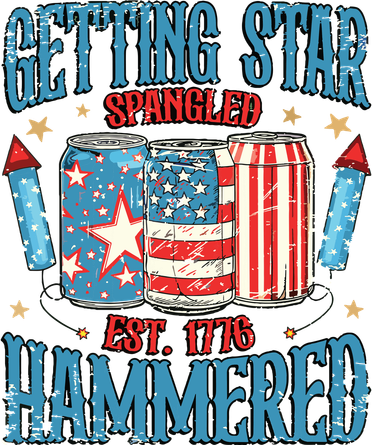 Getting Star Spangled Hammered Funny America 4th Of July Apron