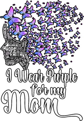 I Wear Purple For My Mom Alzheimers Beanie