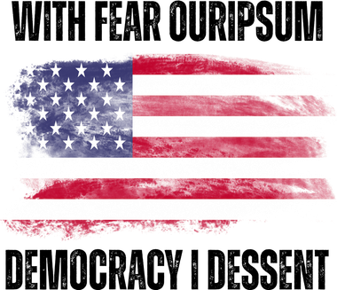 With Fear Ouripsum Democracy I Dessent Usa Flag Bucket Hat