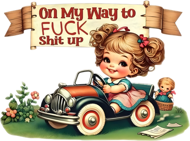 On My Way To Fuck Shit Up Funny Sarcastic Quote Gift Doddie Hoodie