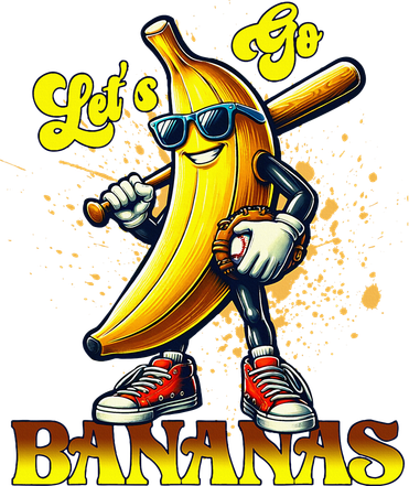 Baseball LetS Go Bananas Women's Dry Zone Grid Polo
