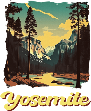 Yosemite National Park Adventure Hiking Nature Design Backpack