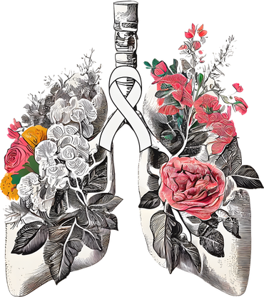 Lung Cancer Awareness Floral Flower Beanie