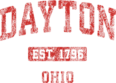 Dayton Ohio Oh Vintage Athletic Sports Button