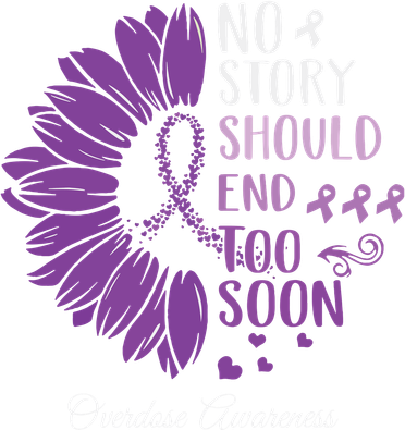 No Story Should End Too Soon Overdose Purple Ribbon Doggie Tank