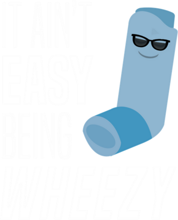 It AinT Easy Being Wheezy Funny Asthma Inhaler Joke Kids T-Shirt