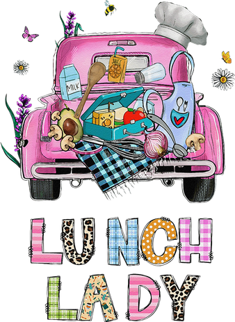 Lunch Lady Cute Truck Lunch Ladies Squad Cafeteria Crew Women's Sweatshirt