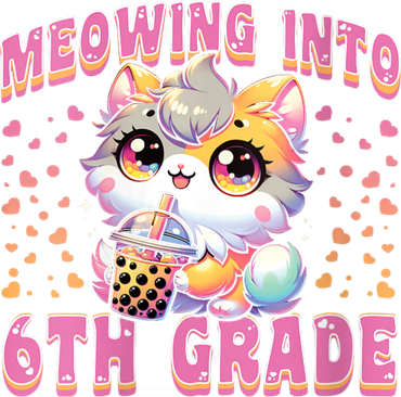 Meowing Into 6th Grade Girl Back To School Gift Toddler Hoodie