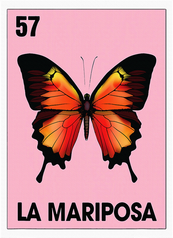 La Mariposa Mexican Bingo Card Game Butterfly Lover Spanish Women's T-Shirt
