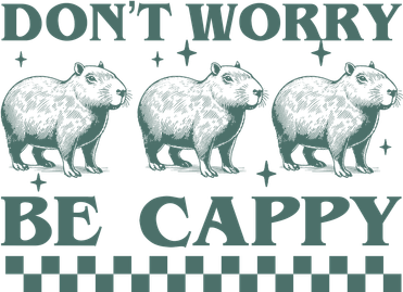 DonT Worry Be Cappy Funny Capybara Women's Long Sleeve Shirt
