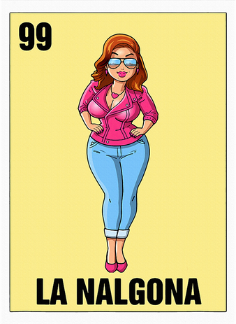 La Nalgona Mexican Bingo Card Game Funny Spanish Woman Kids T-Shirt