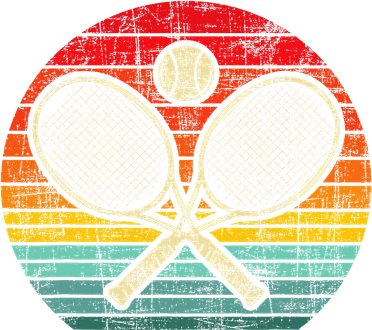 Retro Vintage Crossed Tennis Racket Sports Lover Kids Hoodie