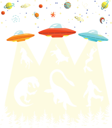 Vintage Alien Abduction Trex Loch Ness Bigfoot Funny Ufo Women's T-Shirt