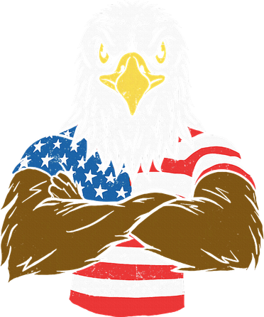 Patriotic Bald Eagle Usa American Flag Toddler T-Shirt