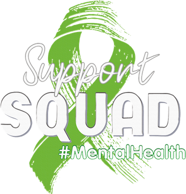 Support Squad Mental Health Awareness Lime Green Ribbon T-Shirt