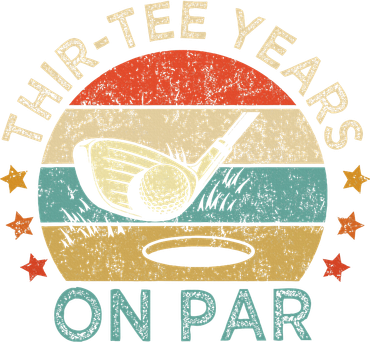 Thirtee Years On Par Funny 30th Birthday Golfer Hat