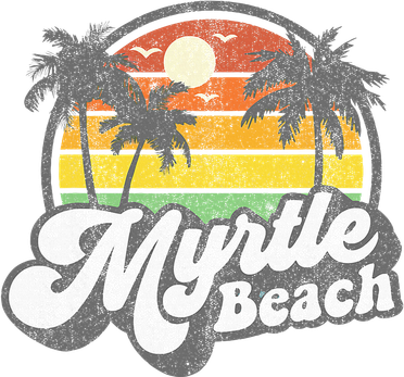 Myrtle Beach South Carolina Retro 70s Vintage Vacation Doggie Tank
