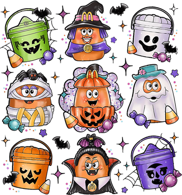 Halloween Spooky Nugget Cute Scary Movie Characters Night Women's Hoodie